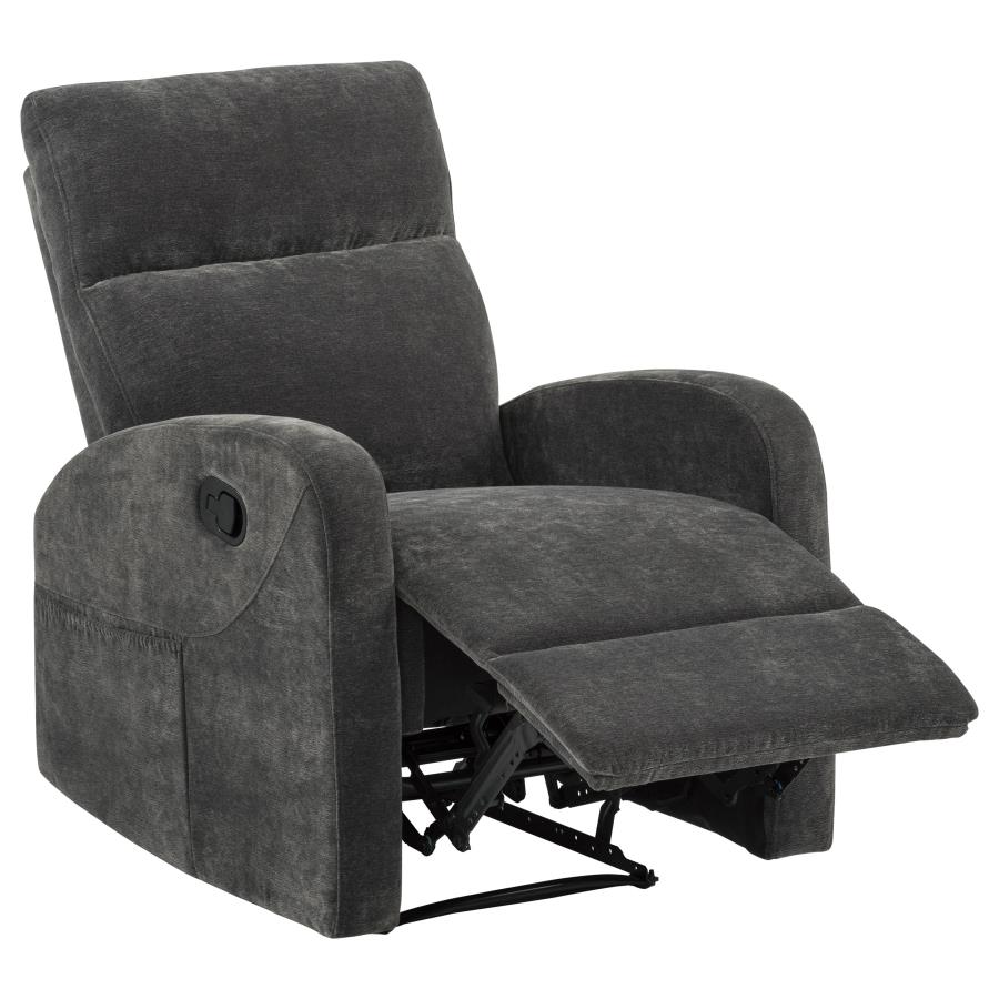 (image for) Hamilton Chenille Manual Recliner Charcoal Grey