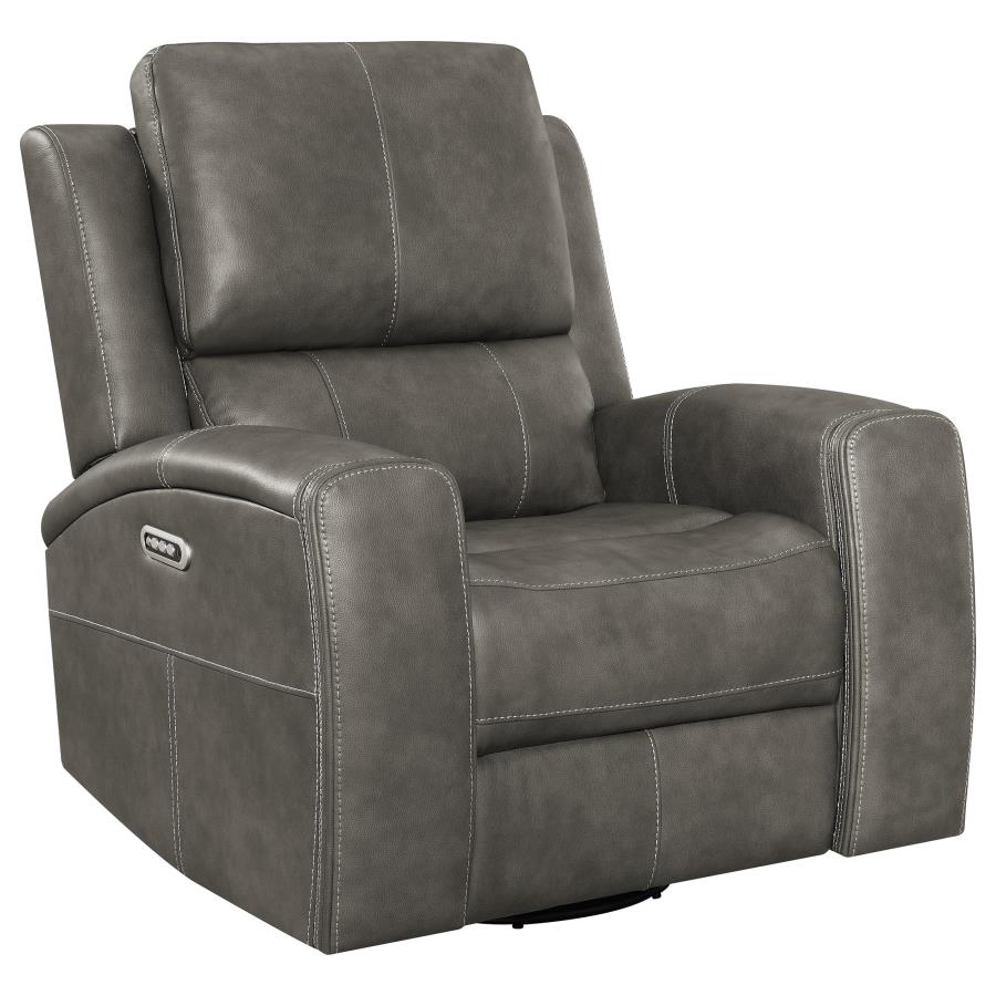 (image for) Brickston Triple Power Swivel Glider Recliner Charcoal