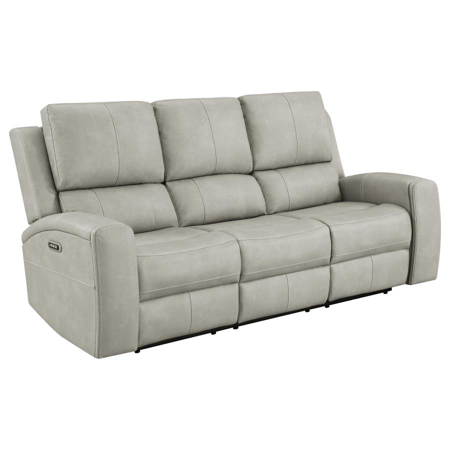 (image for) Brickston Triple Power Reclining Sofa Grey