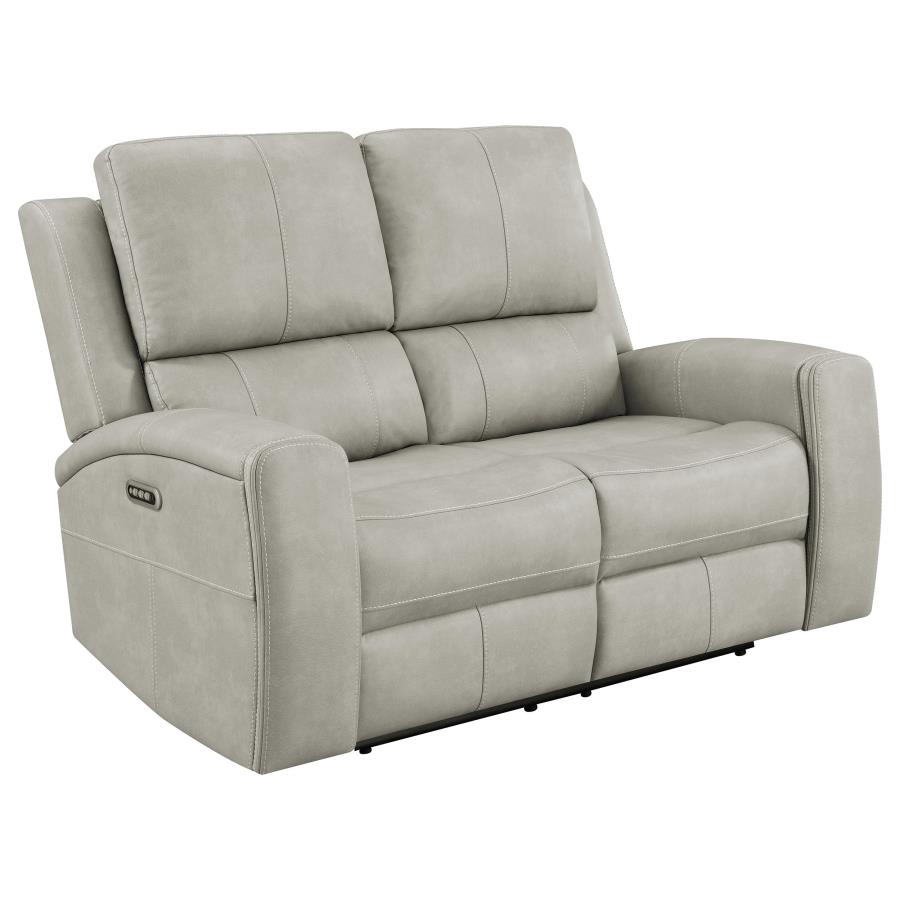 (image for) Brickston Triple Power Reclining Loveseat Grey