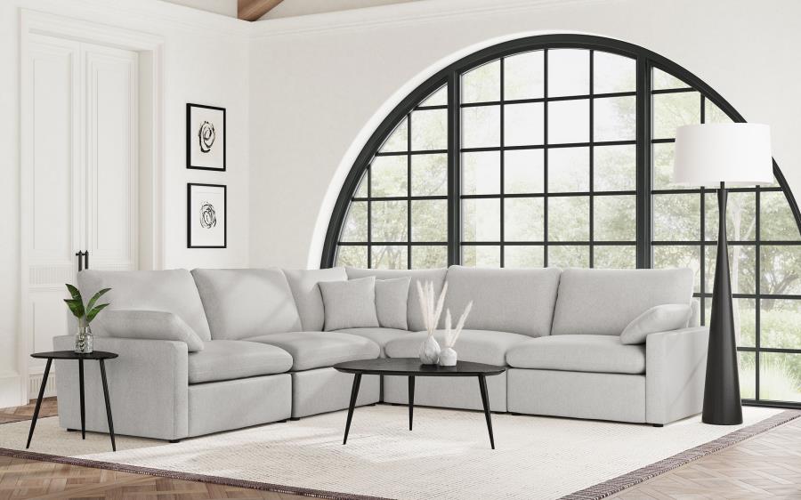 (image for) Collins 5-piece Modular Power Reclining Sectional Grey