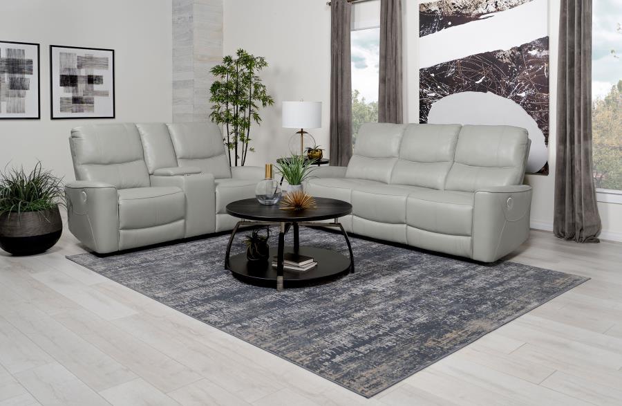 (image for) Greenfield 2-piece Power Reclining Sofa Set Dove Grey