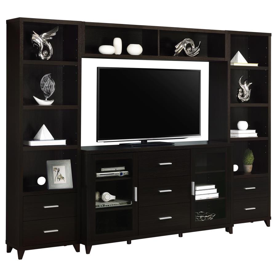 (image for) Lewes 4-piece 60-inch TV Entertainment Center Cappuccino