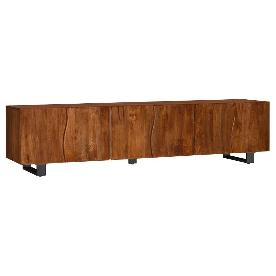 (image for) Trask 86-inch Wood TV Stand Media Console Mango Brown