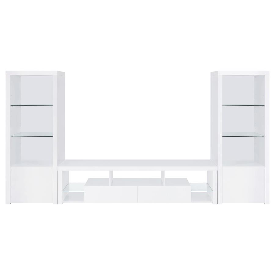 (image for) Jude 3-piece 71-inch TV Entertainment Center White High Gloss