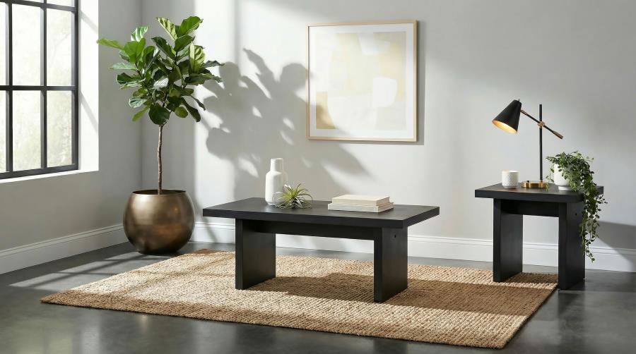 (image for) Decker 2-piece Coffee and End Table Set Black