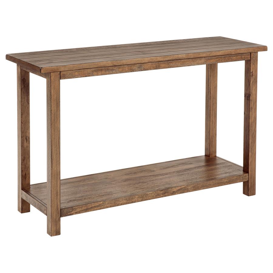 (image for) Payne Wood Entryway Sofa Console Table Distressed Brown