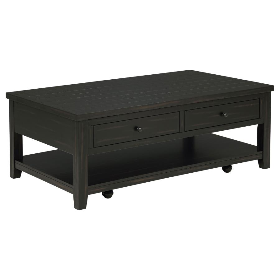 (image for) Payne 48-inch Mobile Lift Top Coffee Table Distressed Java