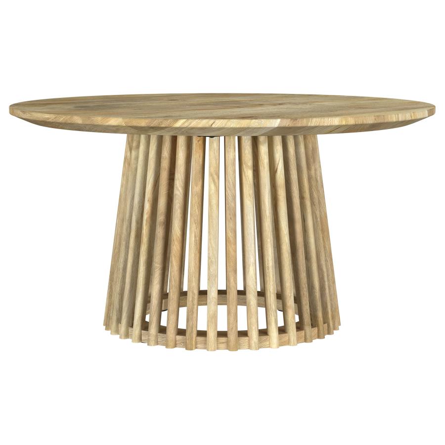 (image for) Touhy Round Solid Wood Cocktail Coffee Table Natural Mango