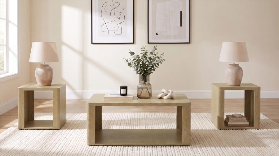 (image for) Alsina 3-Piece Coffee and End Table Set Greige