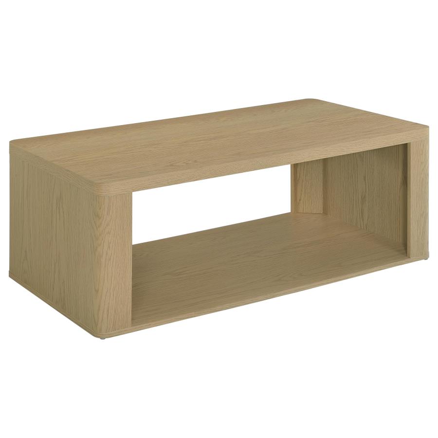 (image for) Alsina Rectangular Coffee Table with Open Shelf Greige