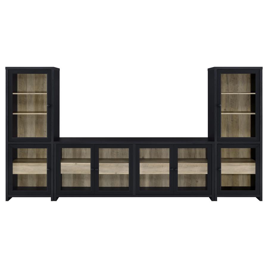 (image for) Denison 3-piece Entertainment Center 79-inch TV Stand Black