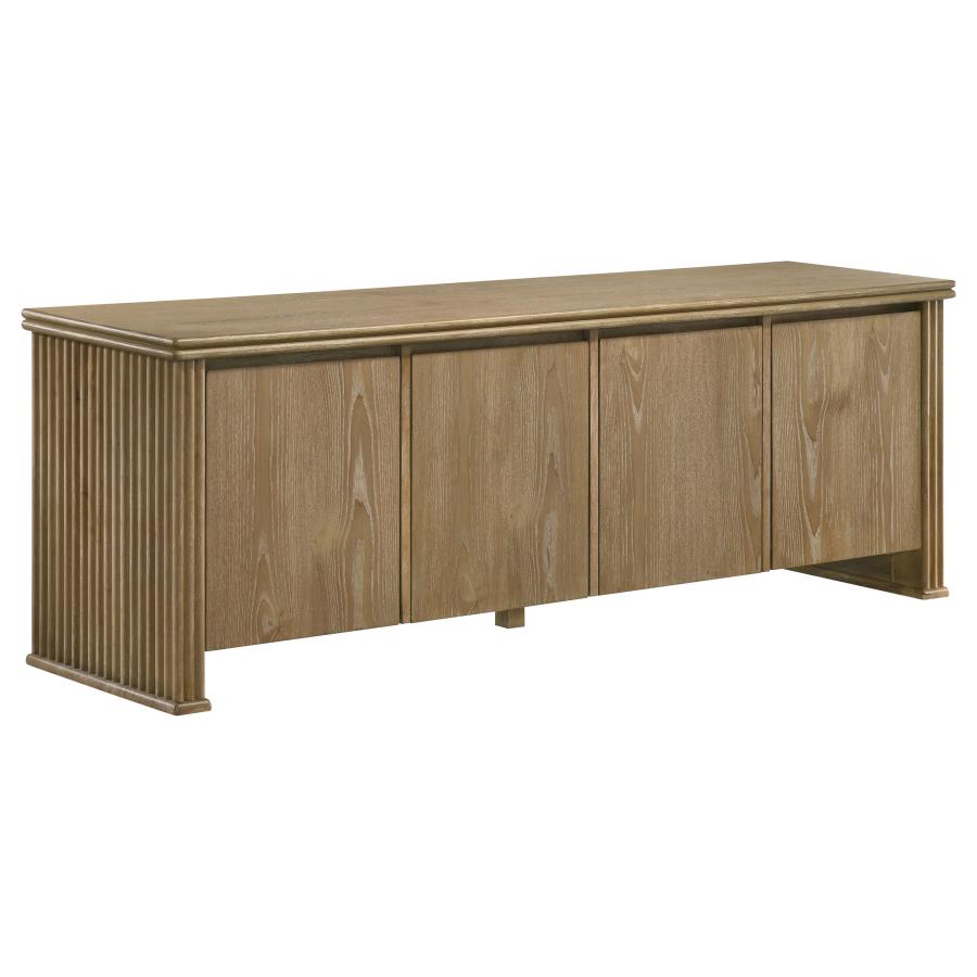 (image for) Adina 70-inch TV Stand Media Console Distressed Light Brown