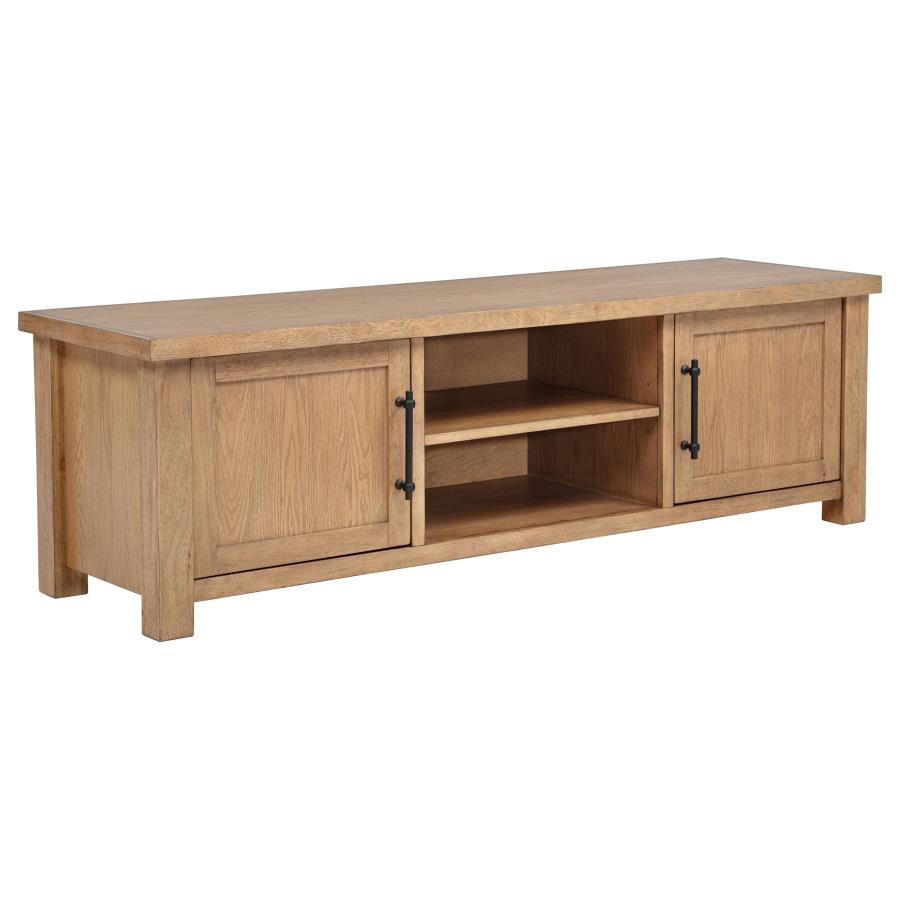 (image for) Beasley 2-Door 71-Inch Wood TV Stand Media Console Golden Oak