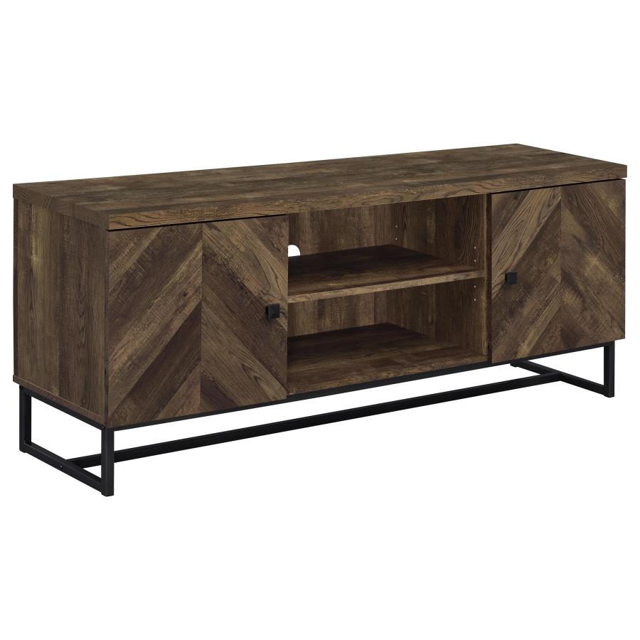 (image for) Myles 2-door Engineered Wood 60-inch TV Stand Rustic Oak