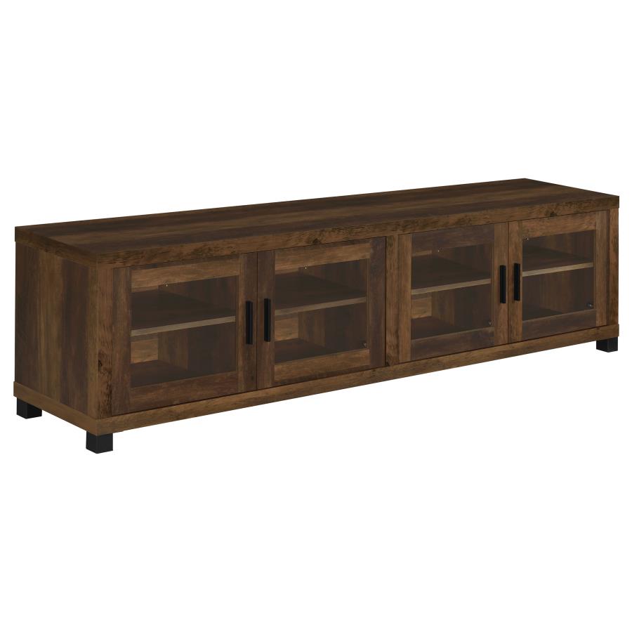 (image for) Sachin 4-door Engineered Wood 79-inch TV Stand Dark Pine